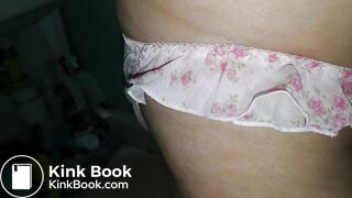 A lovely pink flower pattern panty cover on top.A white one was inside!