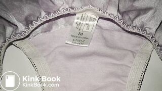 A lovely purple ... style pattern panty before playing.