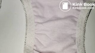 A lovely purple ... style pattern panty before playing.