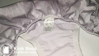 A lovely purple ... style pattern panty before playing.