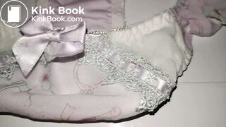 A lovely purple ... style pattern panty before playing.