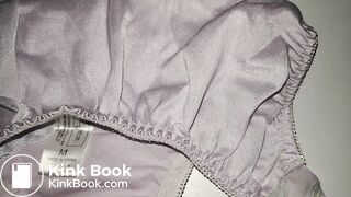 A lovely purple ... style pattern panty before playing.