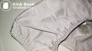 A lovely purple ... style pattern panty before playing.