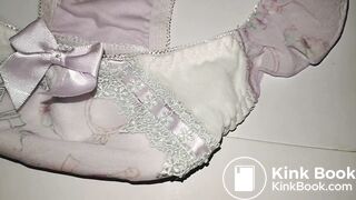 A lovely purple ... style pattern panty before playing.