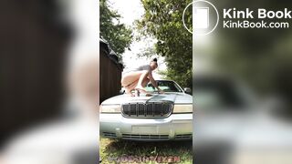 Shitting on Mercury car hood