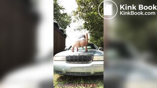 Shitting on Mercury car hood