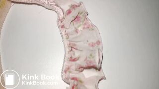 A LOVELY PINK FLOWER PATTERN PANTY AFTER PLAYING DETAILED VEDIO.