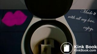 Fluttershy's happy unload in toilet (Micro Version)