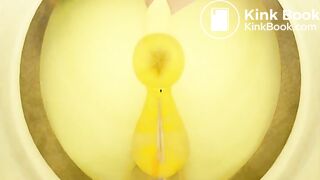 Fluttershy's happy unload in toilet (Micro Version)