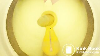 Fluttershy's happy unload in toilet (Micro Version)