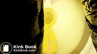 Fluttershy's happy unload in toilet (Micro Version)