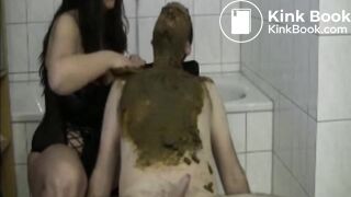 Mistress scat on slave while smoking a cigarette - video 2