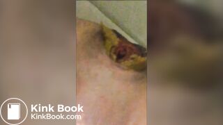 Girl pooping on public toilet