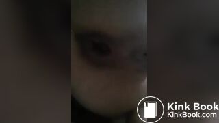 Young girl taking a shit and showing her holes