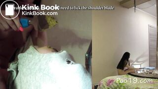 Consuming Christina's hard long turd.