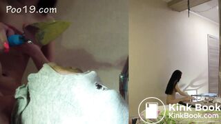 Consuming Christina's hard long turd.