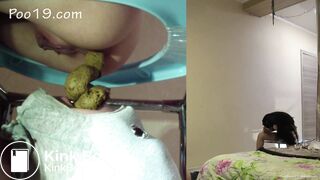 Consuming Christina's hard long turd.