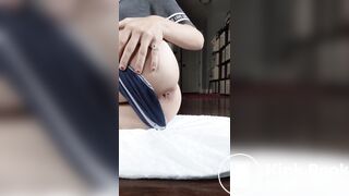 Fucking myself with a shitty cock