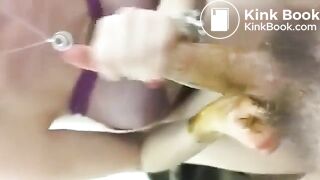 Blonde enjoys his dirty cock