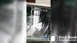 Girl pooping cctv