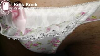 This lovely white flower pattern panty is ready to be play again.
