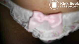 This lovely white flower pattern panty is ready to be play again.