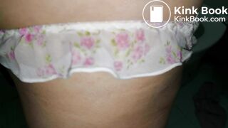 This lovely white flower pattern panty is ready to be play again.