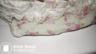 A LOVELY WHITE FLOWER PATTERN PANTY AFTER PLAYING DETAILED VEDIO.