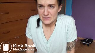 Sexy girl with tattoos messes her diaper