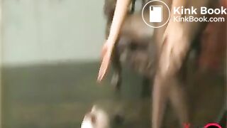 Domina fills slave's mouth