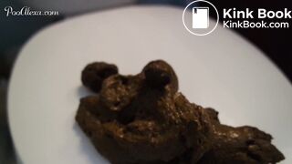 she pooped on the toilet lid