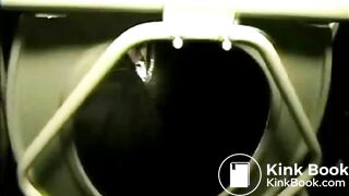 Guy Taking a Shit While Sitting on a Rimseat