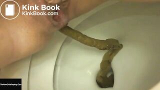 Girl pooping on toilet self shot 11