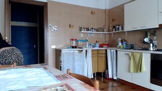 she did it on the kitchen table