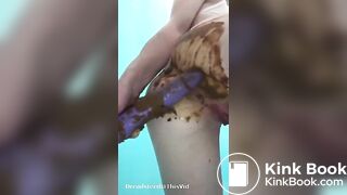 Purple Dildo Scat Fuck