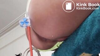 Blonde gets some enema
