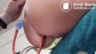 Blonde gets some enema