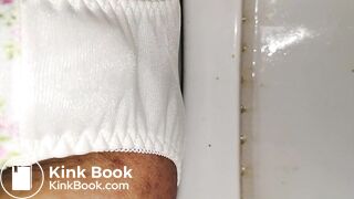 Is time to play that cute white flower pattern panty.