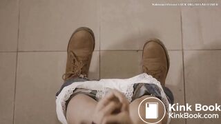 Sexy teen toilet pooping and farting scene - video 2