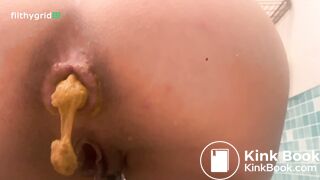 Pretty ebony sexy girl scat