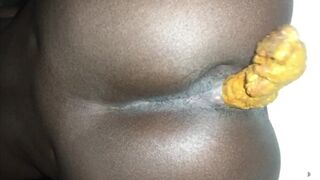 My African girl serves me breakfast