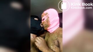 Black couple scat kiss