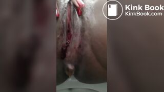 Brazilian black scat mistress shit in toilet