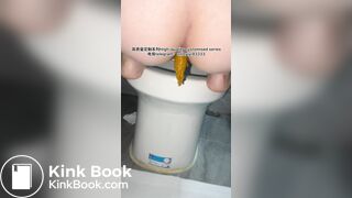 Beautiful girl poops in the toilet 95