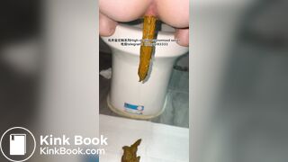 Beautiful girl poops in the toilet 95