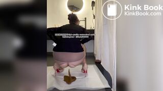 Beautiful girl poops in the toilet 96