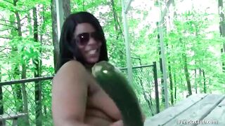 Black diva dirty anal outdoor Pt1