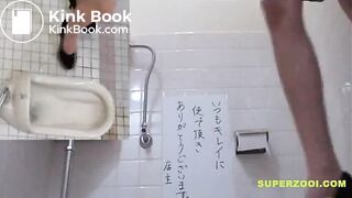 Japanese girl diarrhea in public toilet