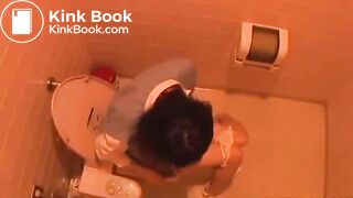 Japanese girl diarrhea in public toilet