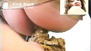 Hot japanese pooping on slave - video 1